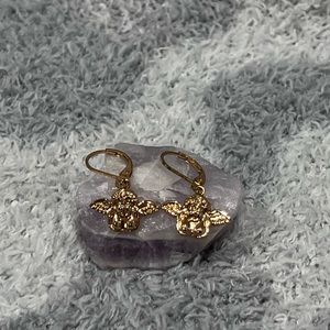 Brandy Melville Gold Angel Earrings